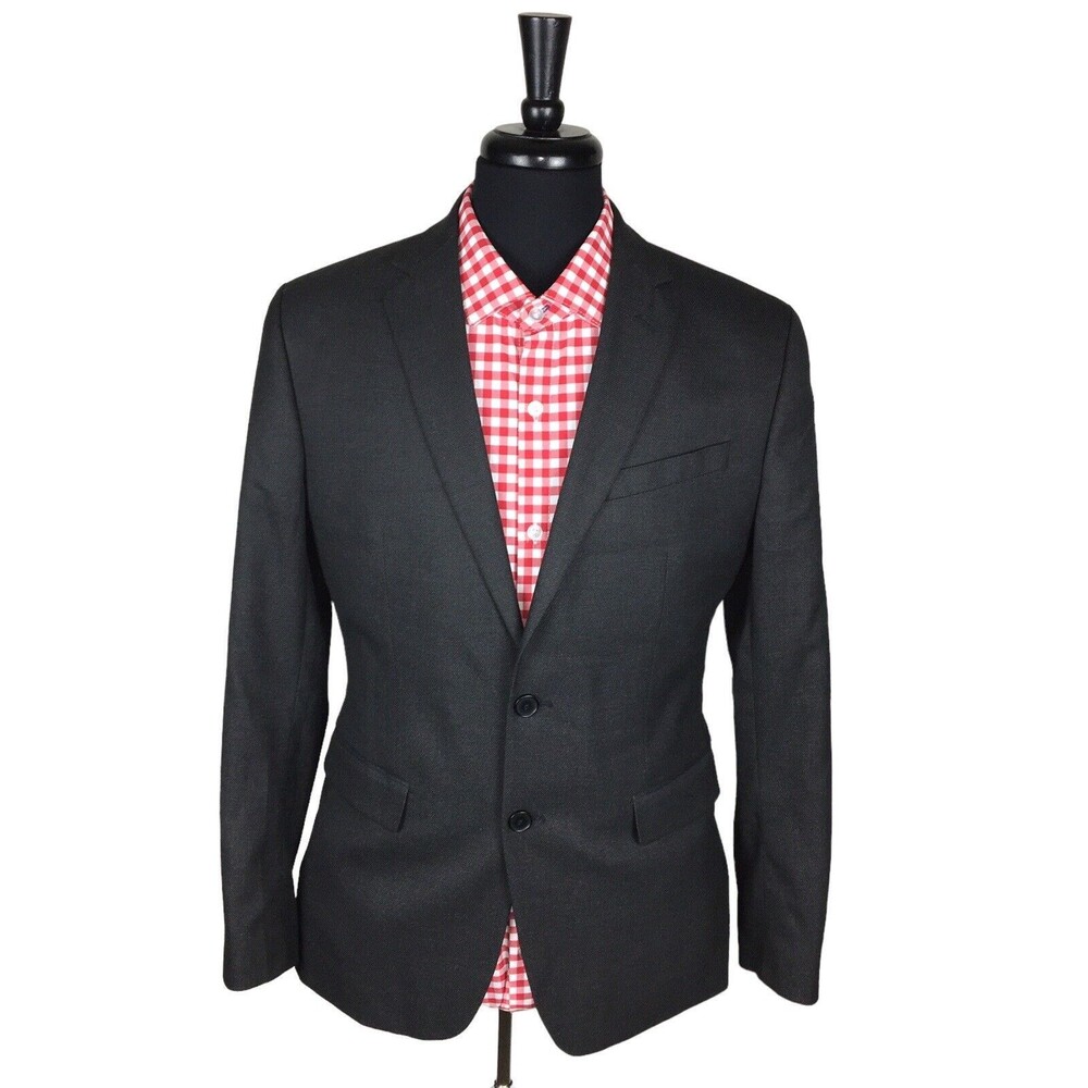 Banana Republic Slim Fit Gray Polyester Blend Sport Coat Blazer Jacket 40R